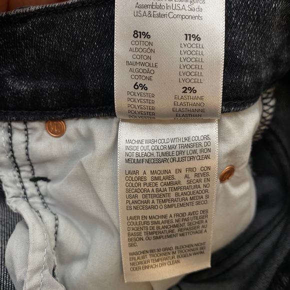 Mother The Pixie Dazzler Skimp Jeans Skinny Jeans Washed Black Train Stops Sz 26 - Picture 12 of 14